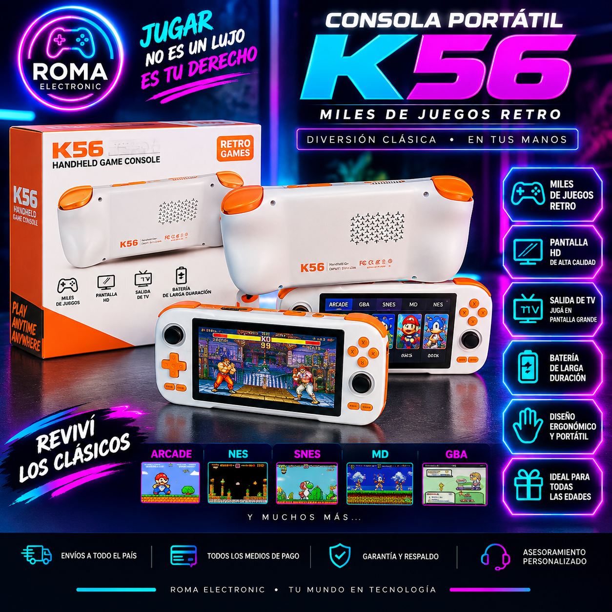 Consola K56 Consola Portátil Android
