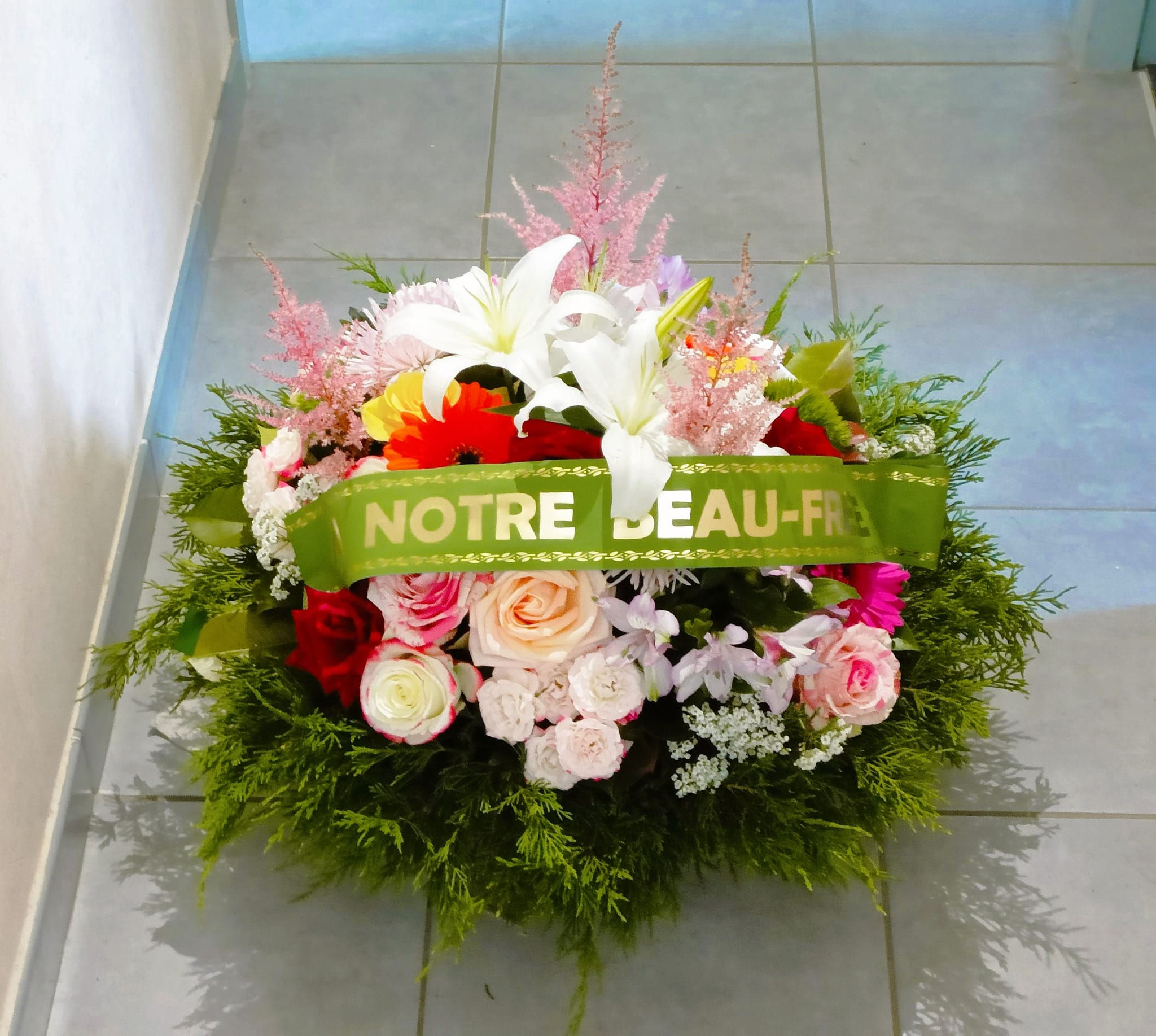 Composition florale deuil homme