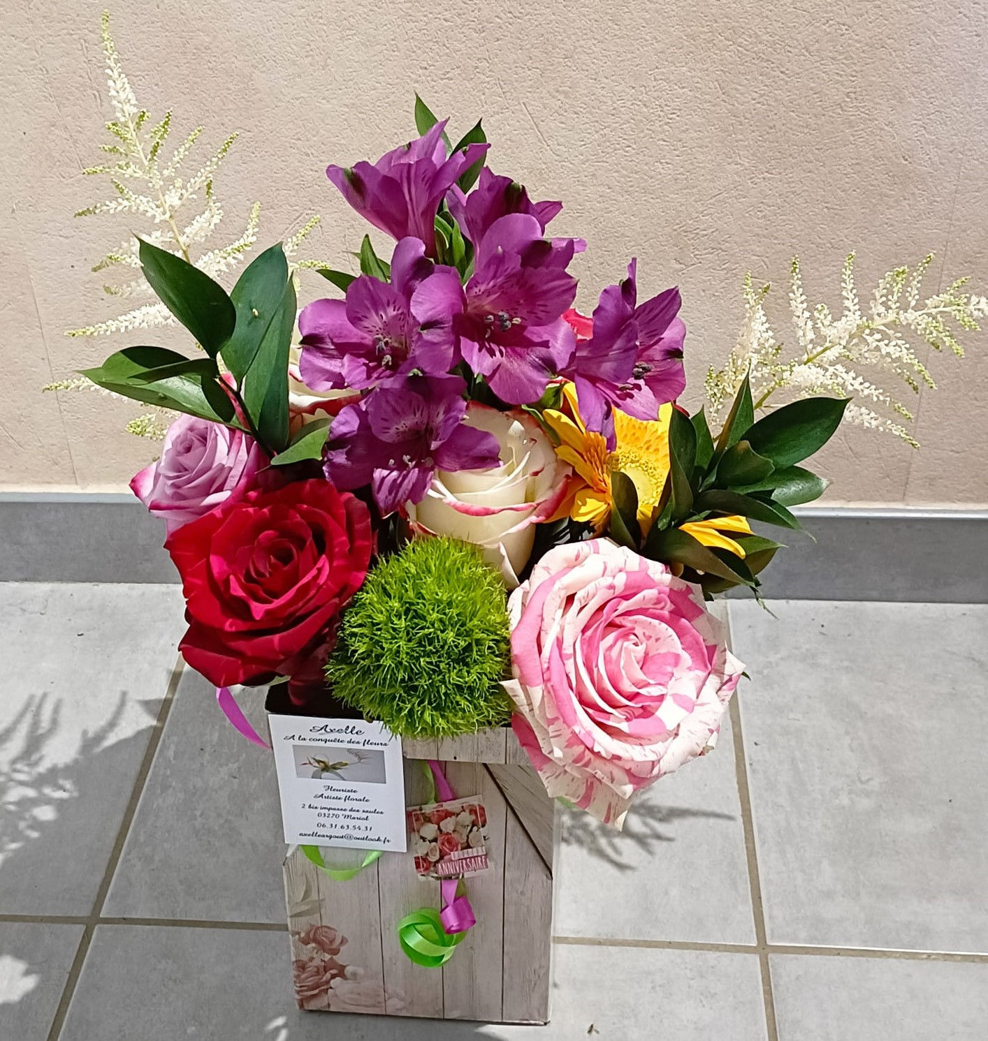 Bouquet bulle d'anniversaire féminin