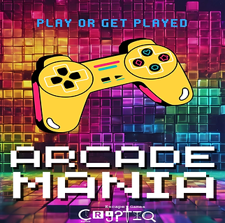 Arcade gaming themed escape room poster