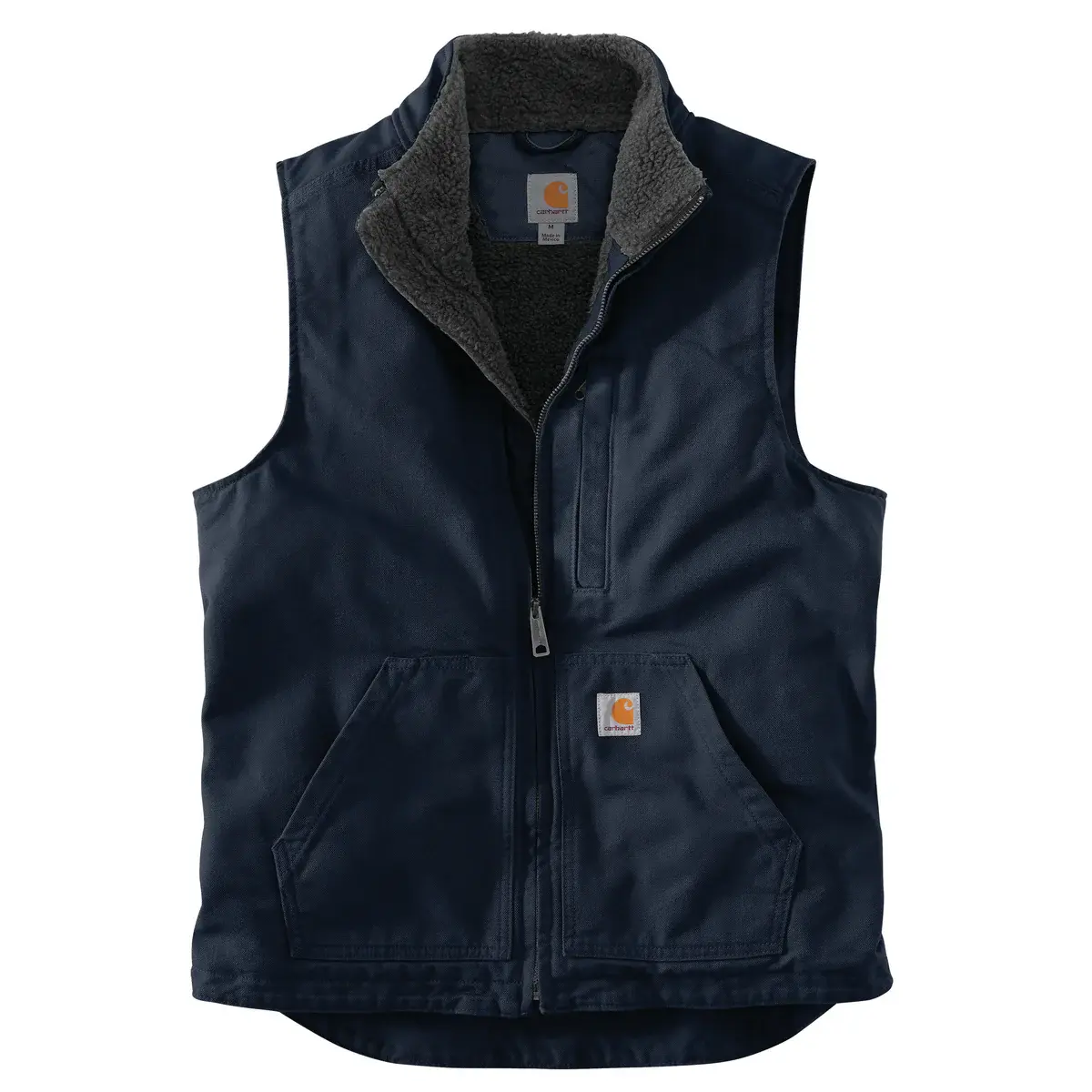 Carhartt Washed Duck Sherpa Lined Mock Neck Vest