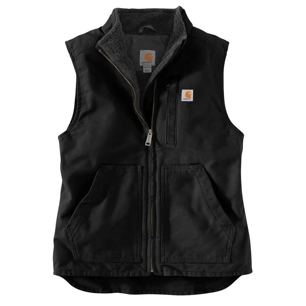 Carhartt Women's Loose Fit Washed Duck Sherpa Lined Mock Neck Vest