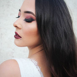 Close up de este makeup. Un Delineado potente con tecnica correctiva 😍._💖_