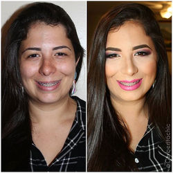 Antes y después de esta belleza! LIZ 🌟💕 _LAMIGNECO Me encantó maquillarla jajaja es de esas pocas