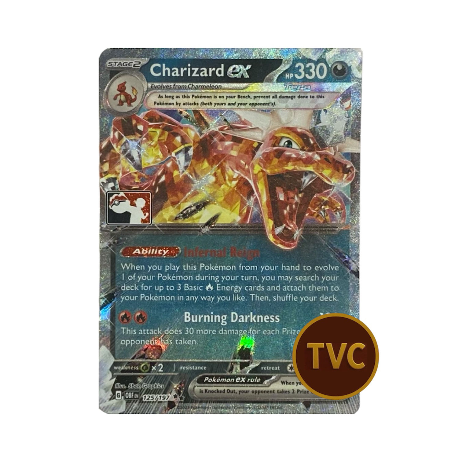 Charizard EX 125/197 (Prize Pack Stamp) - Pokémon Single