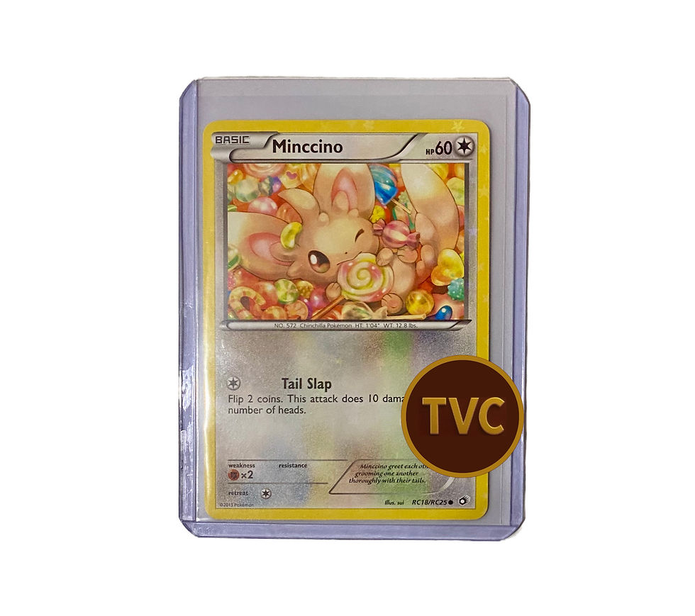 Minccino Pokémon card with TVC label, Professor's Research #24 - Pokémon Single.