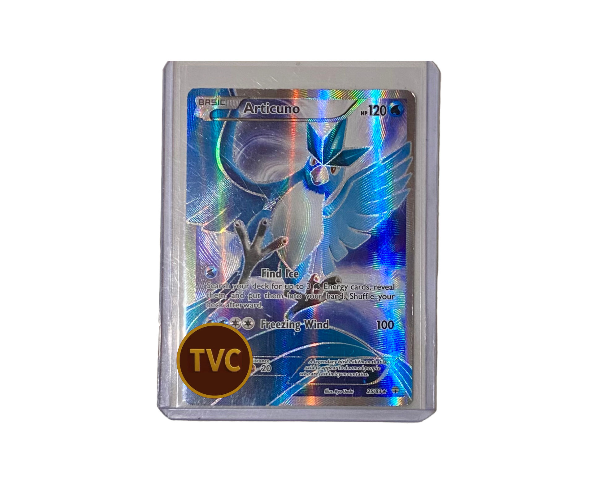 Articuno EX Pokémon card with TVC sticker