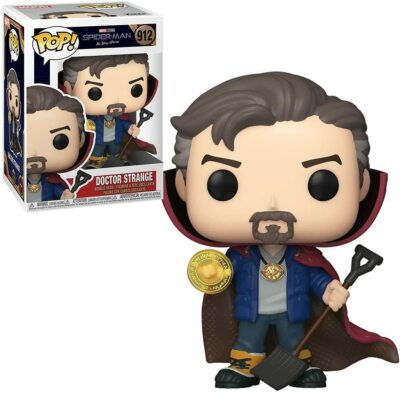 Funko Pop Doctor Strange figure holding a shovel and gold orb