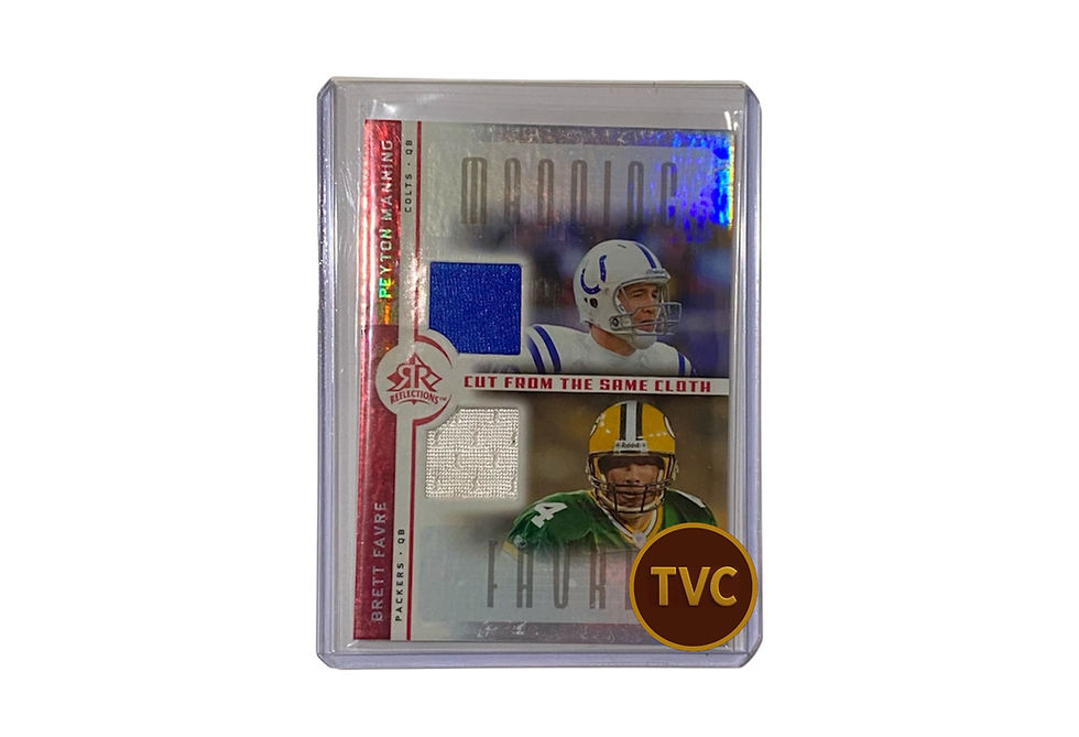 Football trading card featuring a player, with visible text and a TVC sticker