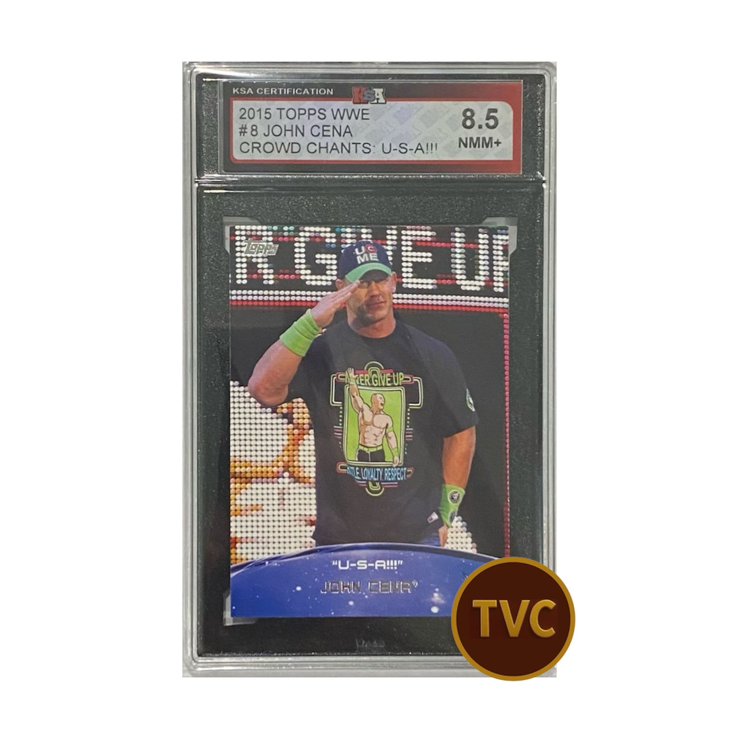 2015 Topps WWE #8 John Cena - Graded Card KSA 8.5
