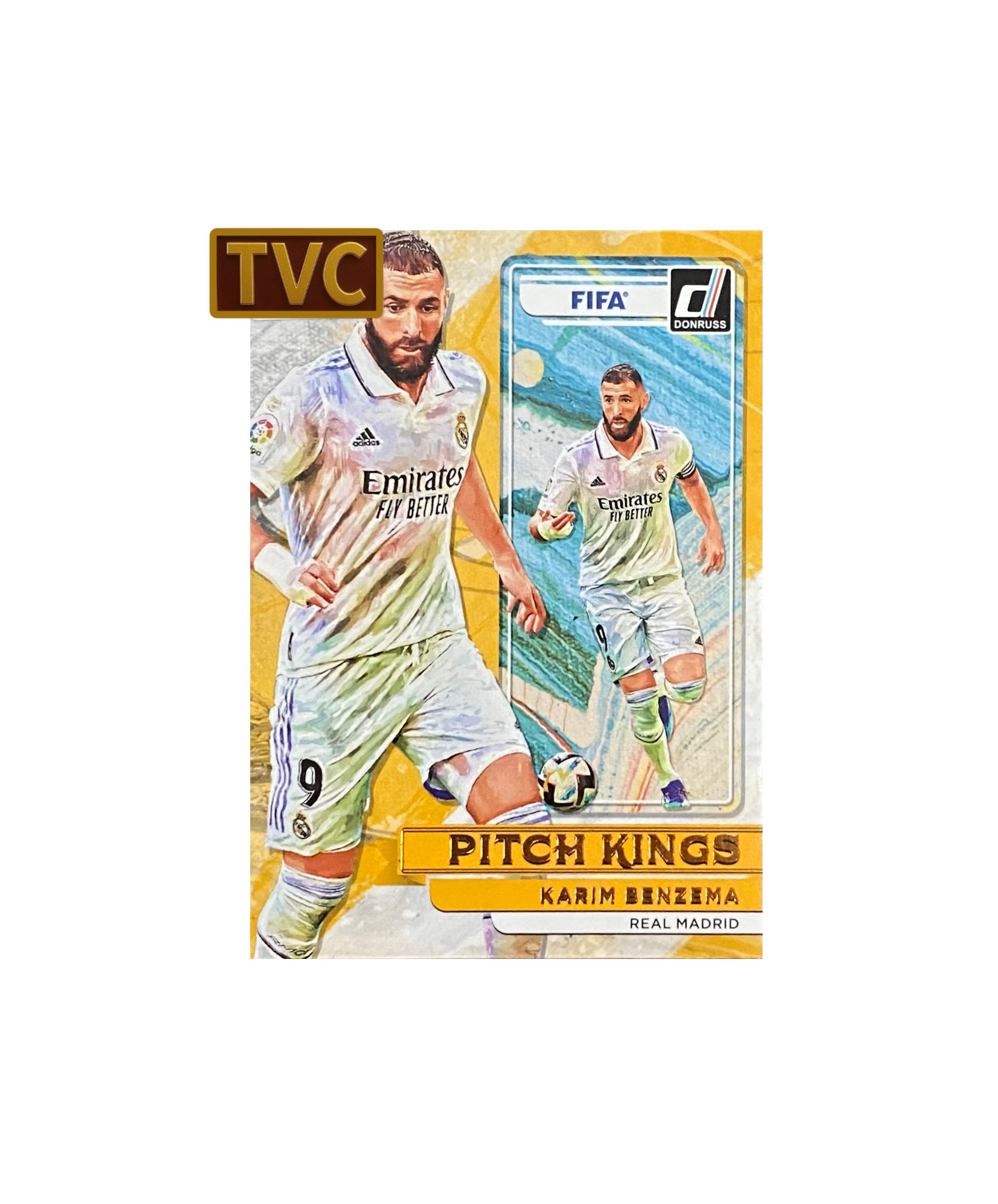 2022-23 Panini Donruss FIFA Pitch Kings #18 Karim Benzema Real Madrid