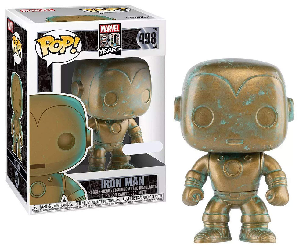 Golden Iron Man Funko Pop figure, Marvel 80th, collectible toy. Limited edition.