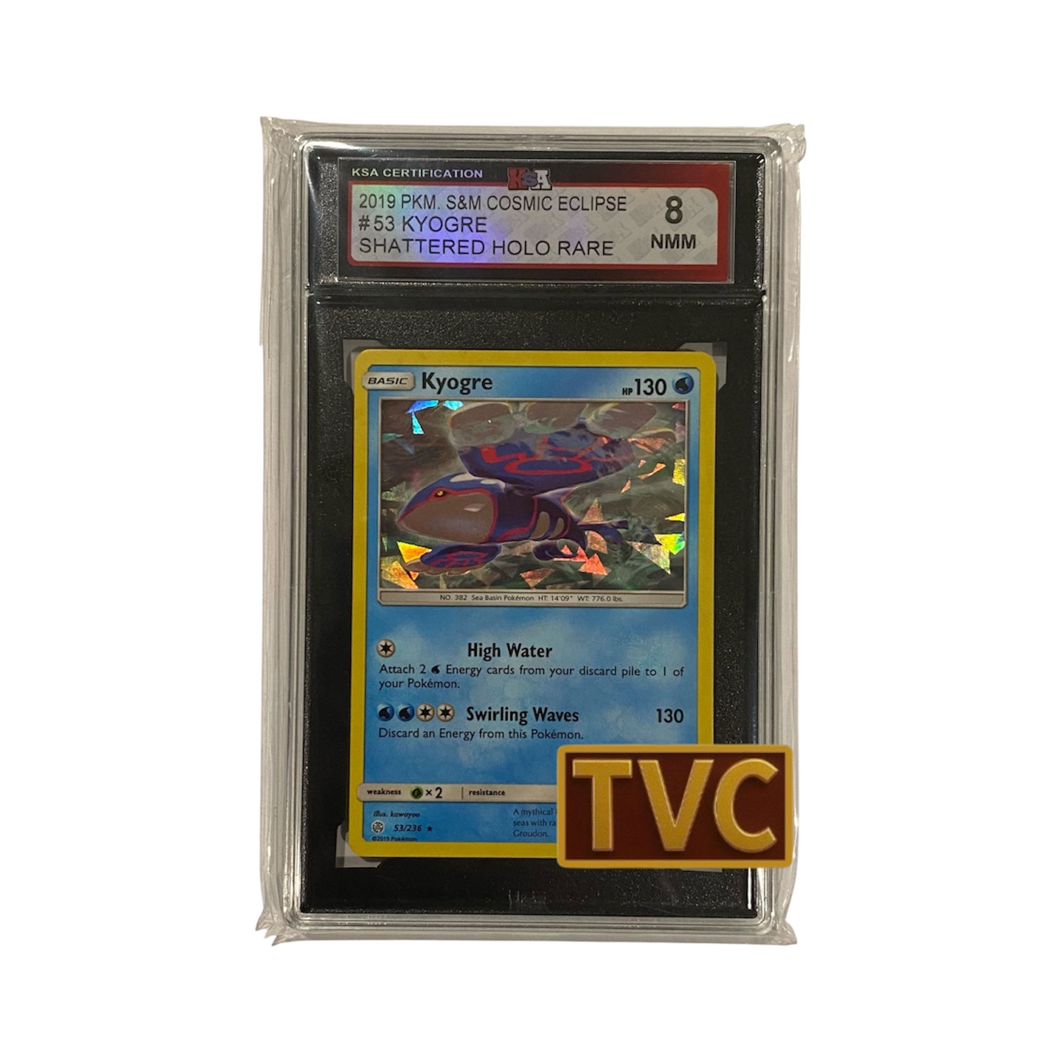 2019 Pokémon #53 Kyogre - Graded Card KSA 8