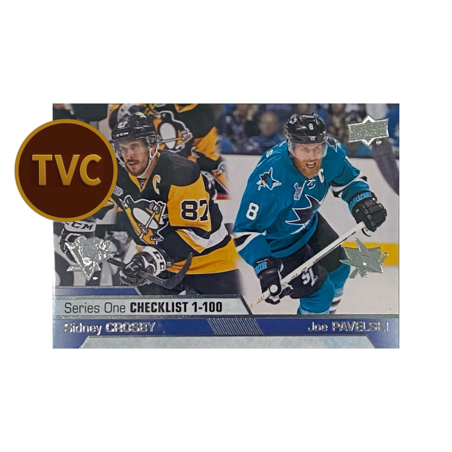2016-17 Upper Deck Series 1 Checklist 1-100 #199 Sidney Crosby & Joe Pavelski