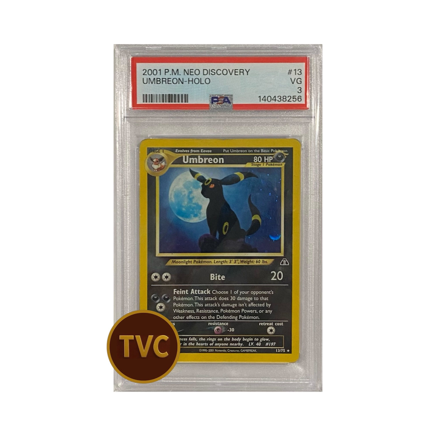 2001 Pokémon #13 Umbreon (Holo) - Graded Card PSA 3