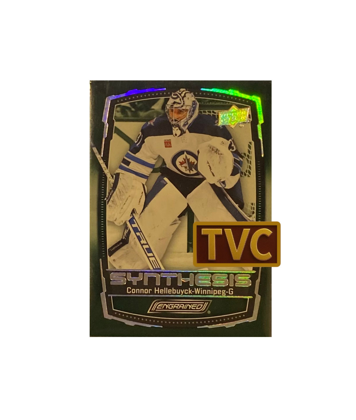 2023-24 Upper Deck Engrained Synthesis #S-15 Connor Hellebuyck Winnipeg Jets