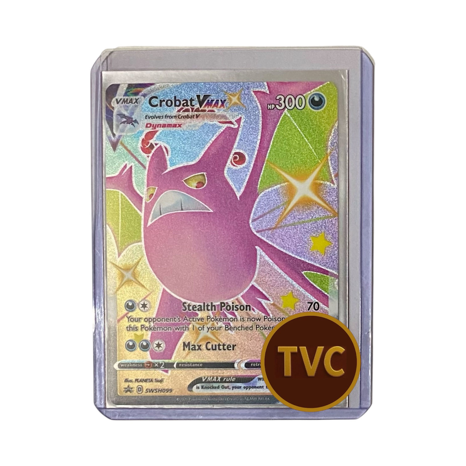 Crobat VMAX Pokémon card in sleeve