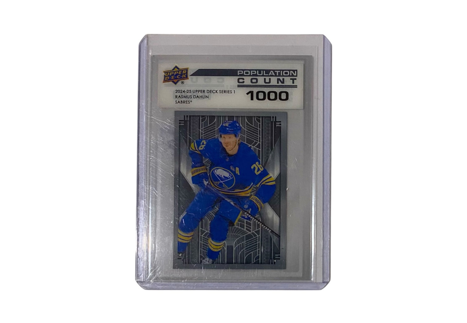 Upper Deck Hockey card graded 1000 featuring a hockey player in action.