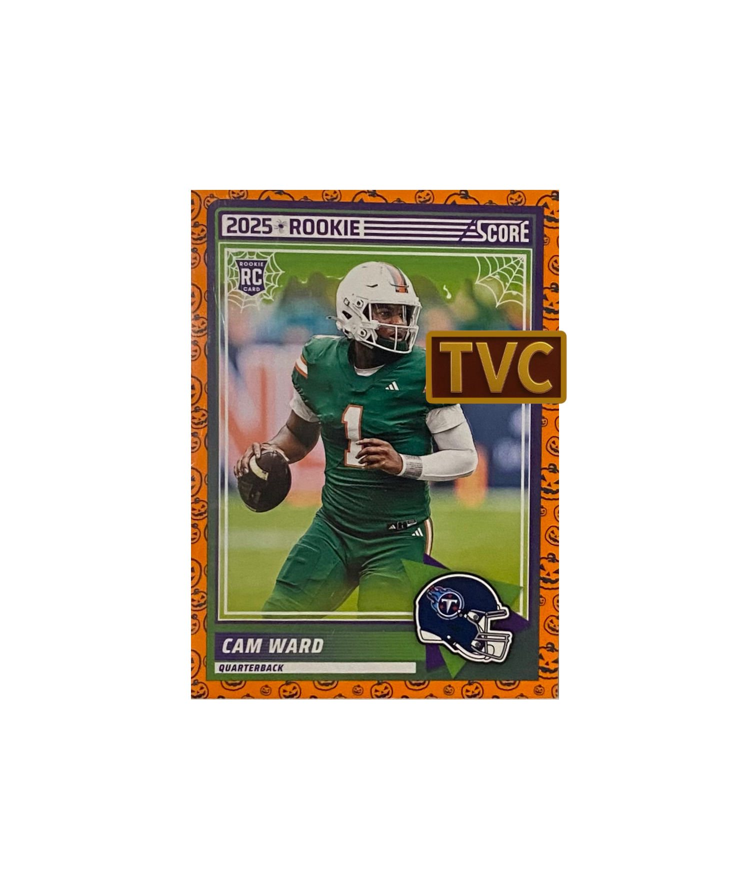 2025 Panini Score-A-Treat Football Pumpkin #13 Cam Ward Tennessee Titans Rookie