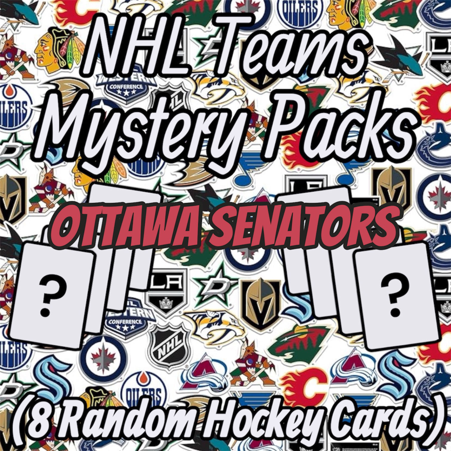 NHL Hockey Team Mystery Pack - Ottawa Senators (8 Random Cards)
