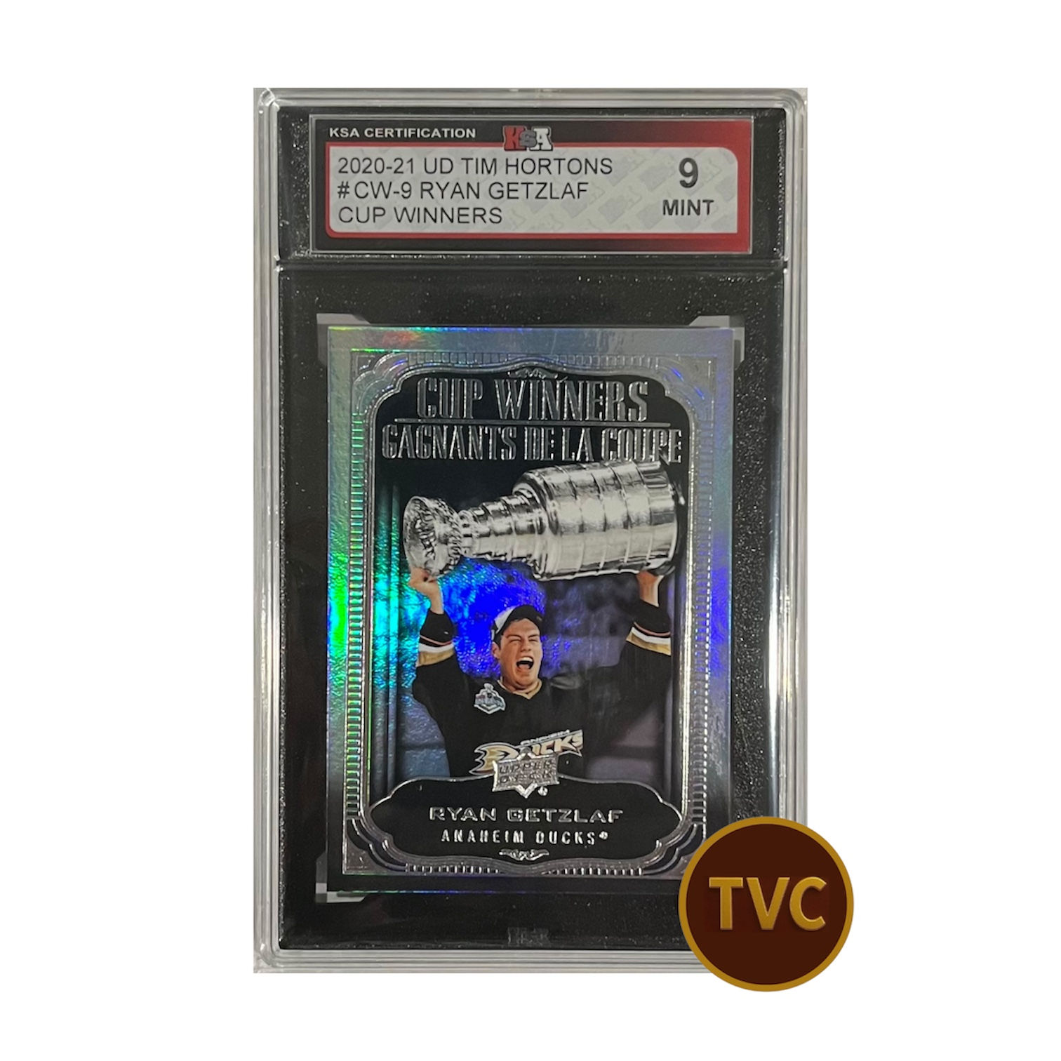 2020-21 UD Tim Hortons #CW-9 Ryan Getzlaf - Graded Card KSA 9