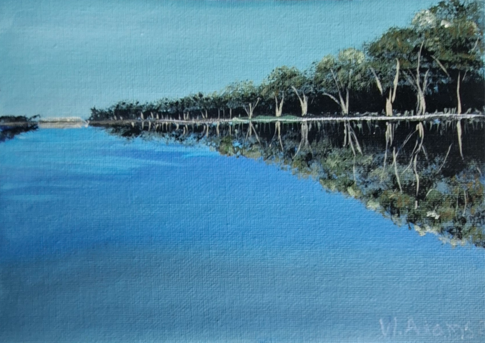 Commission - Genuine Landscape canvas -unframed size 10cm -30cm