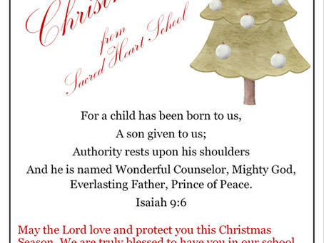 Merry Christmas from Sacred Heart School