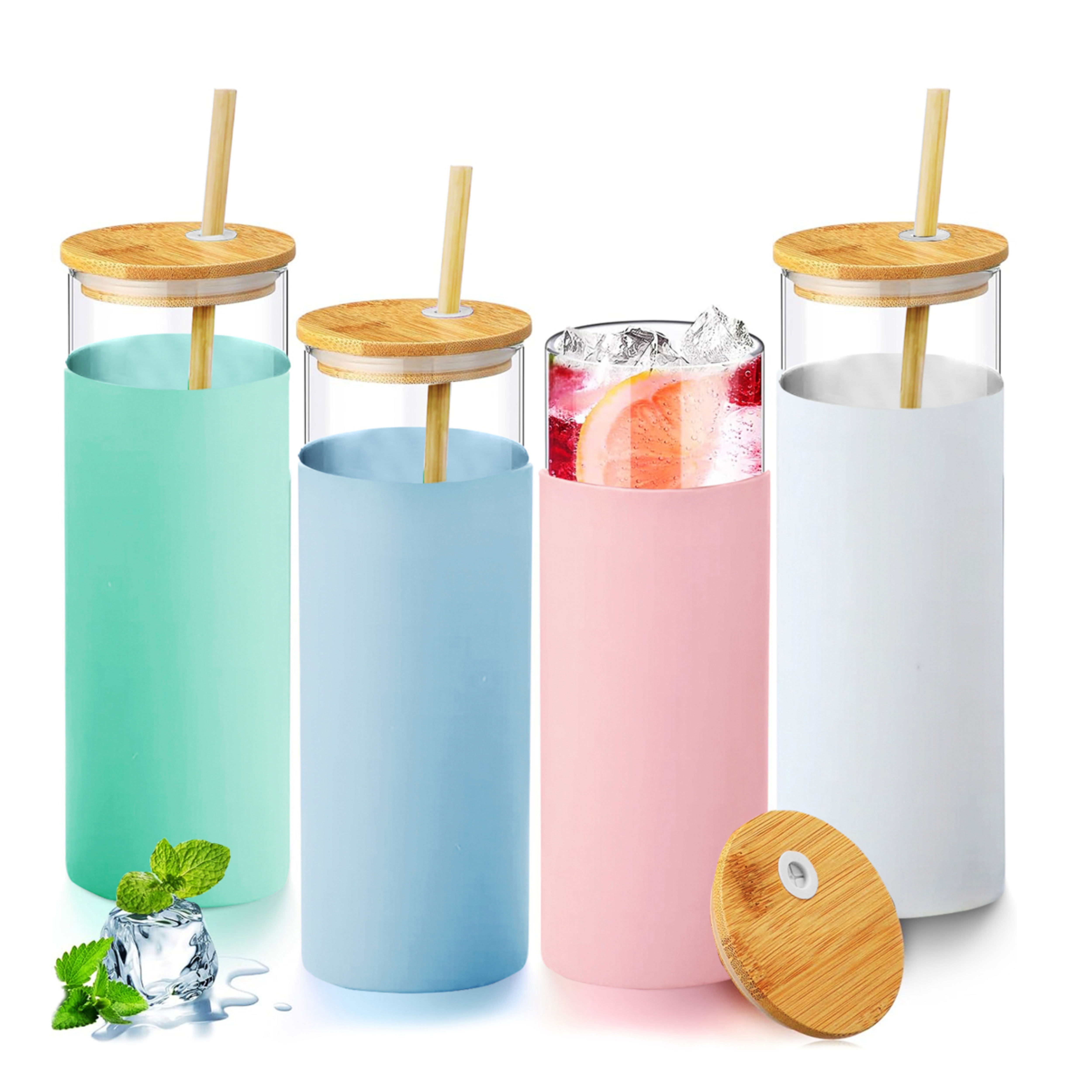 כוס זכוכית טו גו  /סיליקון