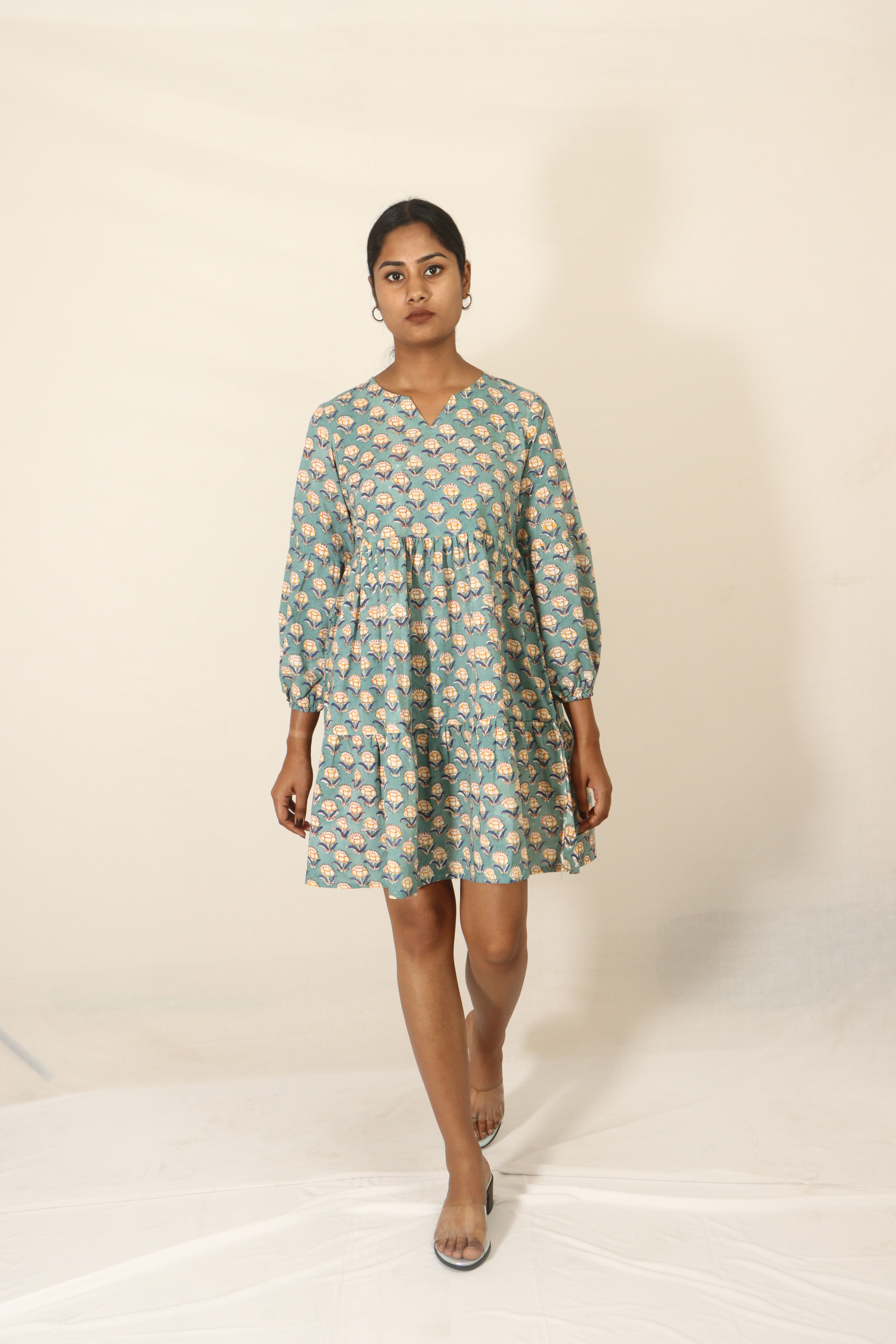 Aqua Aura Bagru Short Dress front
