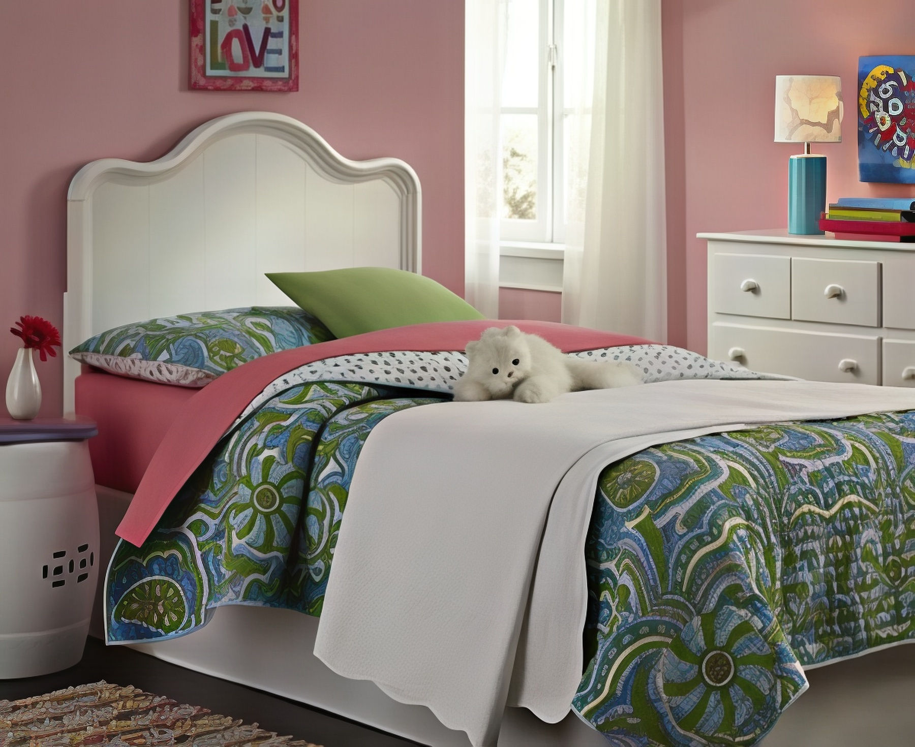 Lisette White Headboard - Twin