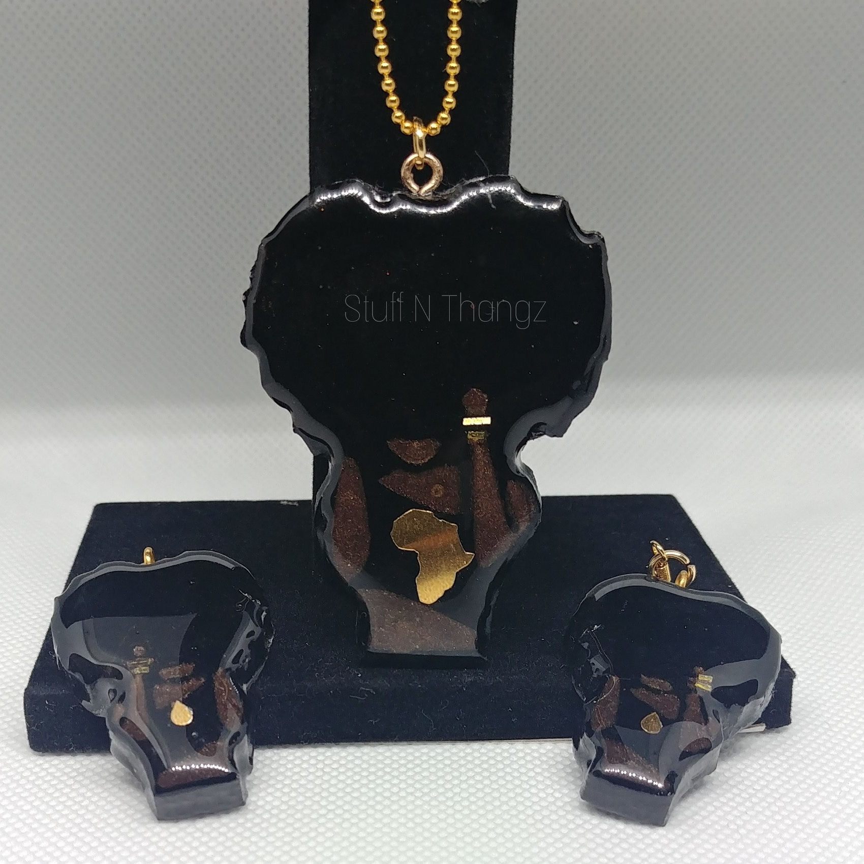 Afrocentric Fro-licious Earrings & Necklace Set