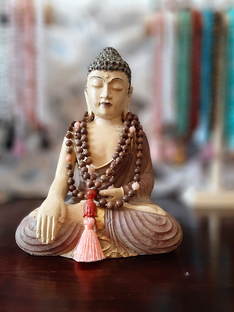 Thumbnail: JAPA MALA ORANGE ORANGE TASSEL