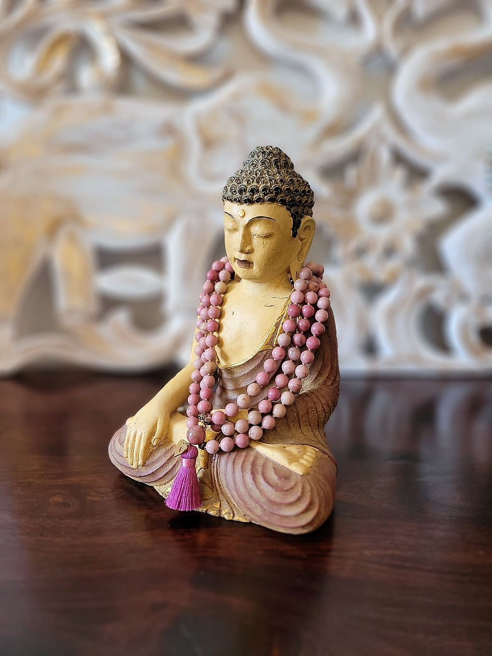 Thumbnail: JAPA MALA BEIGE ROSE 2 *I Am Love And Good Luck*