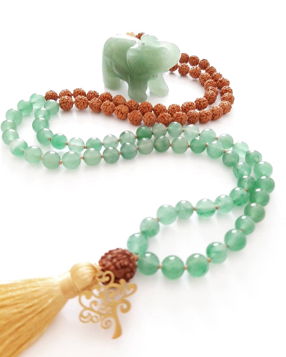 Thumbnail: JAPA MALA GREEN TREE *I Am Happiness, Abundance And Success*