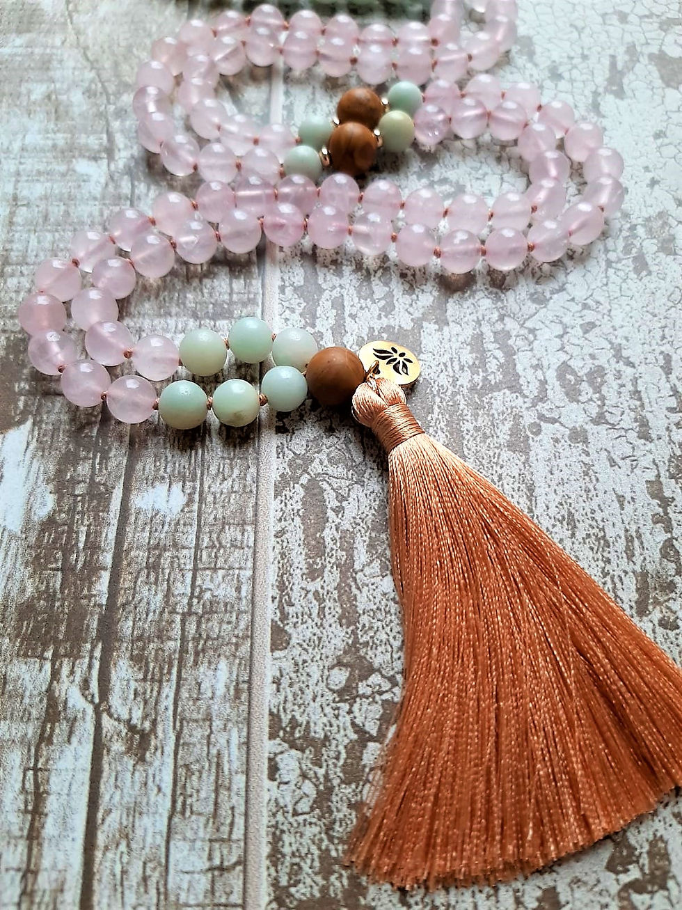 Thumbnail: JAPA MALA BEIGE ROSE *I Am Love And Hope*