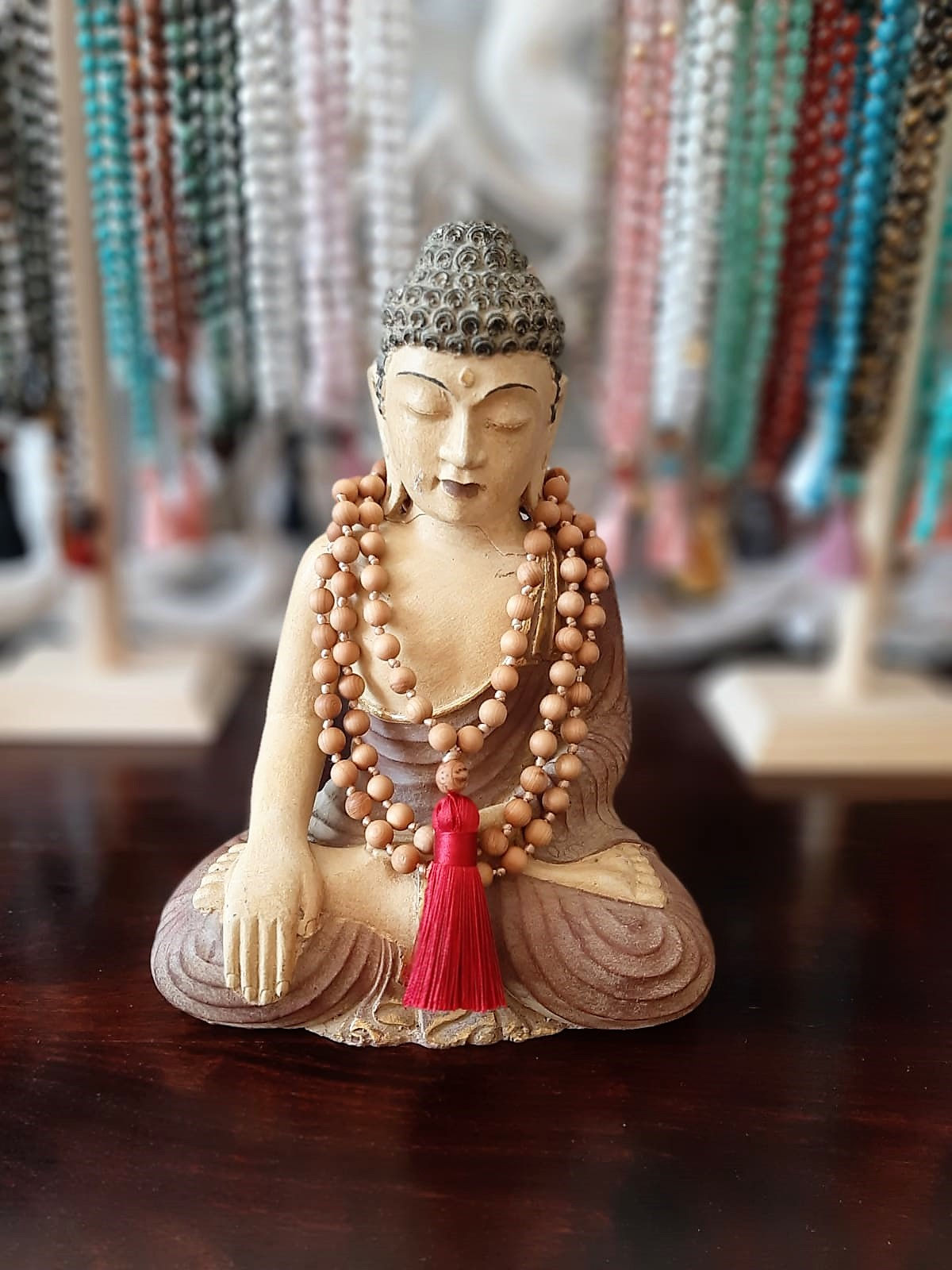 JAPA MALA RED TASSEL