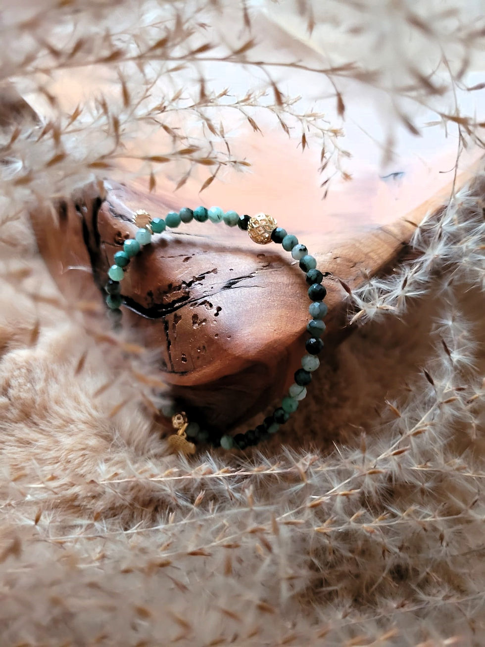 Thumbnail: TOUCH OF ANGELS BRACELET - Smaragd