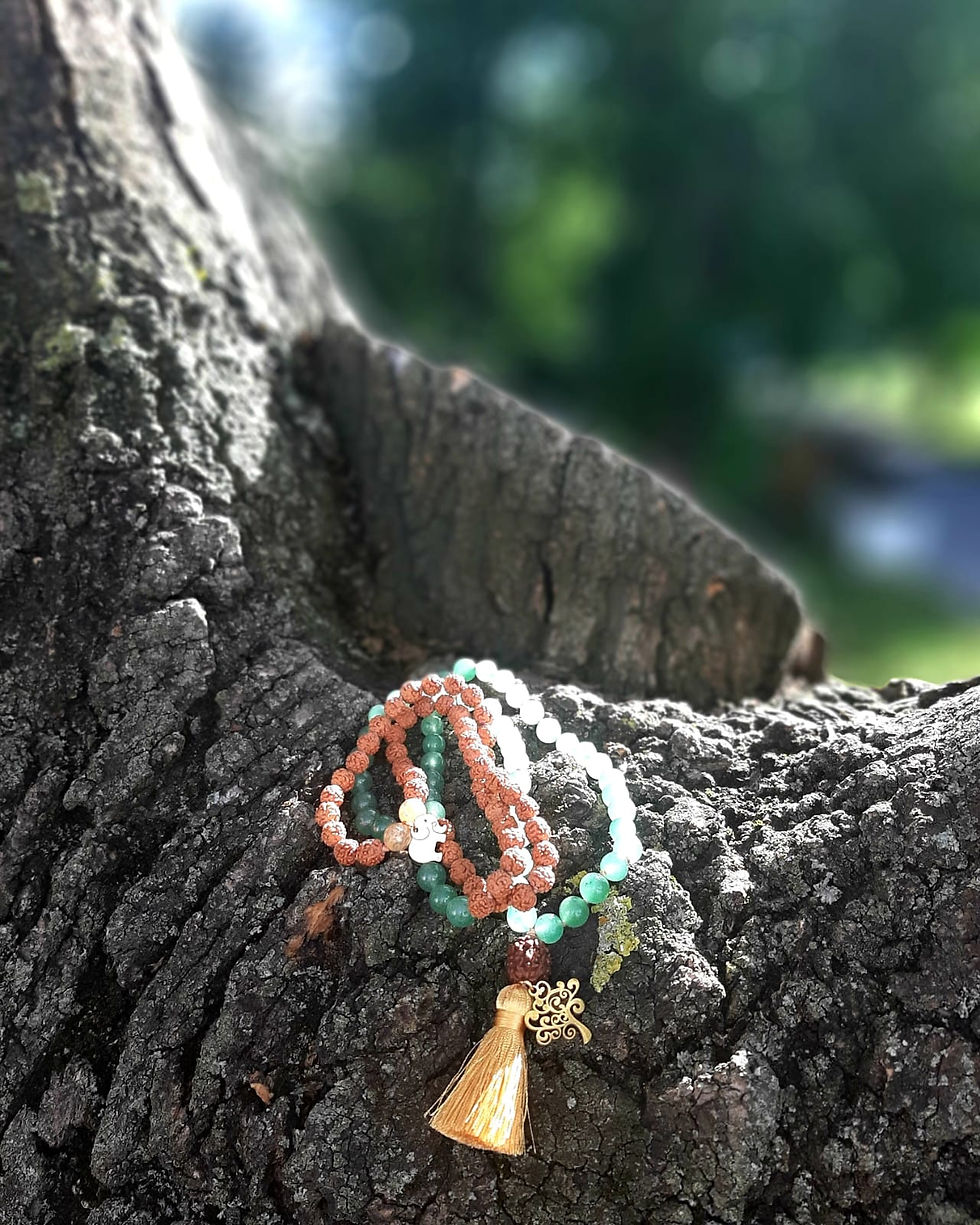 Thumbnail: JAPA MALA GREEN TREE *I Am Happiness, Abundance And Success*