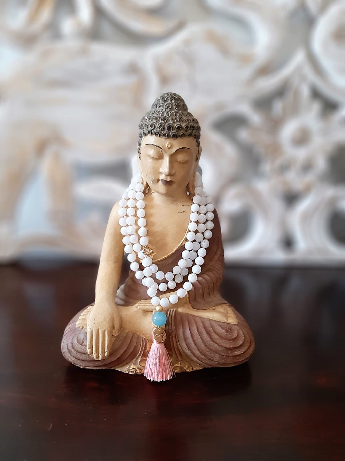 JAPA MALA WHITE SNOW *I Am Safety & Security*