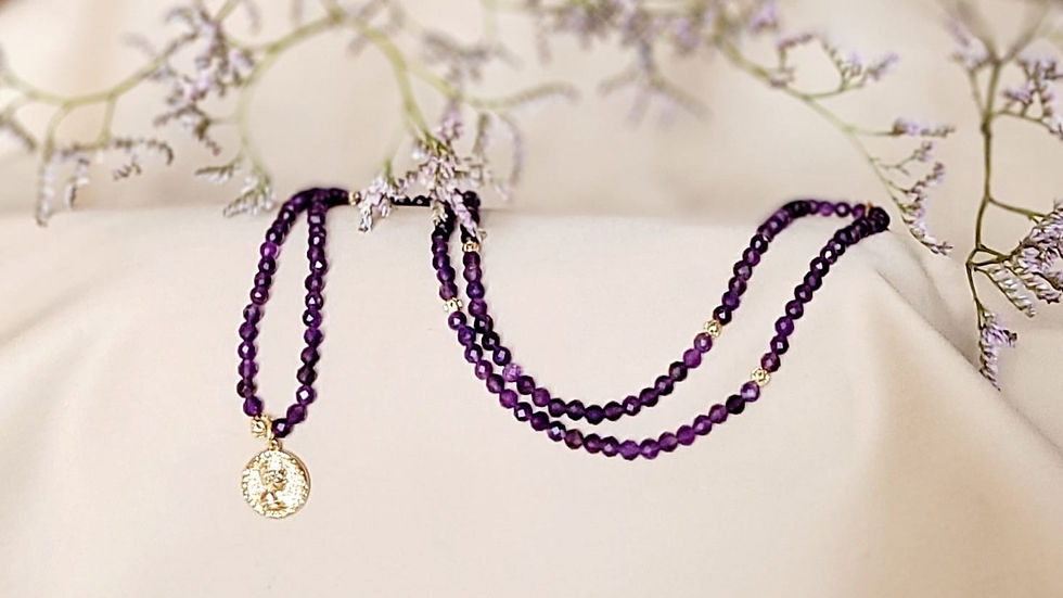 Thumbnail: TOUCH OF ANGELS NECKLACE - Amethyst