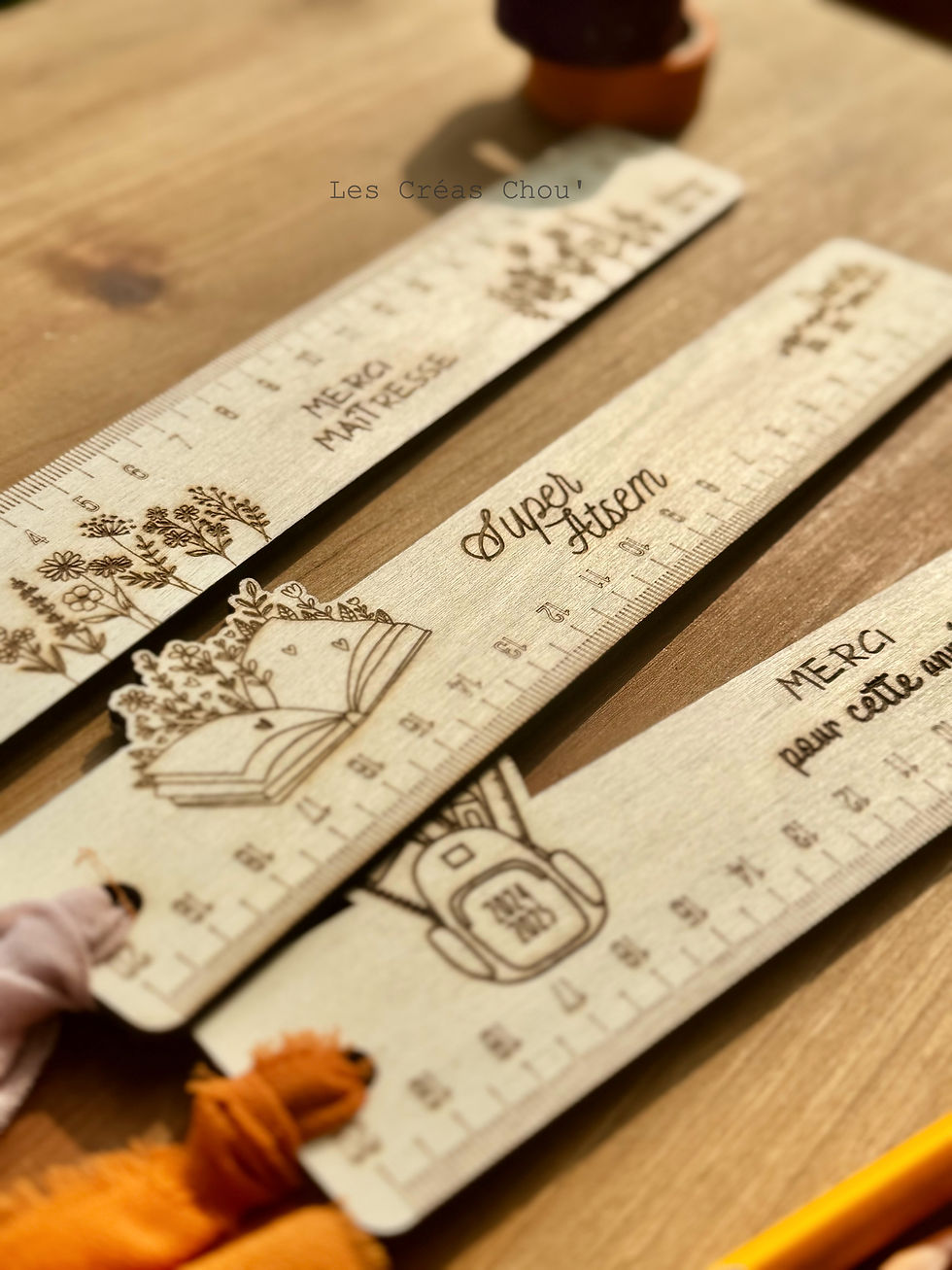Miniature : La règle en bois personnalisé