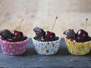 Jam Filled Chocolate Cupcakes