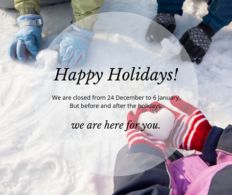 Opening Times During the Holidays