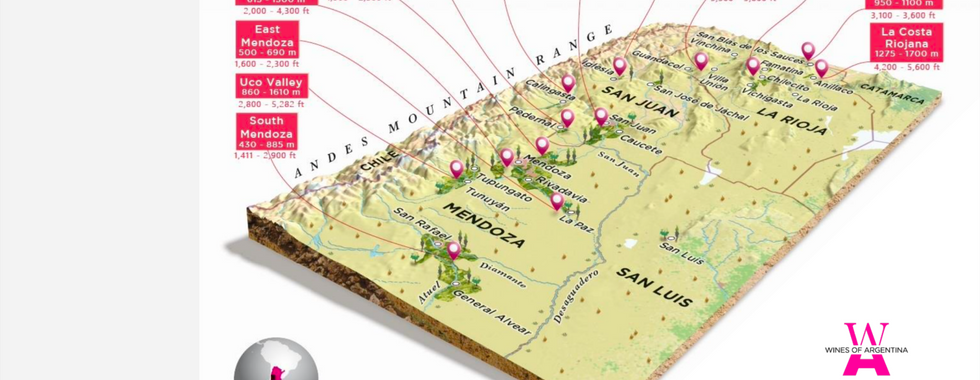 Mapa Argentina región Cuyo