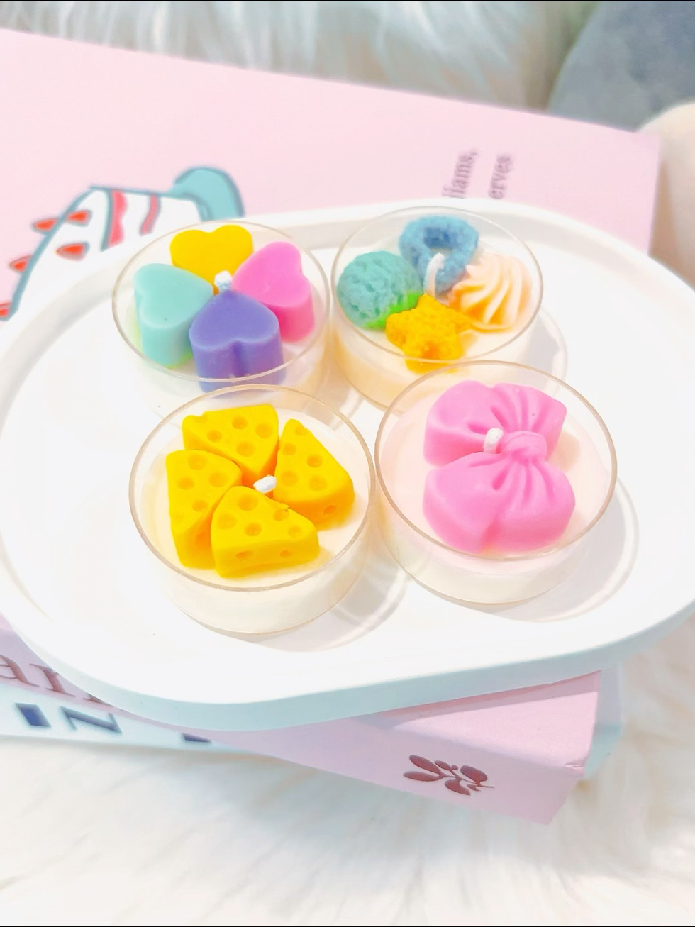 Thumbnail: Sweet Tealight Candles Set of 4 – Scented Soy Wax Tea Lights for Home Décor