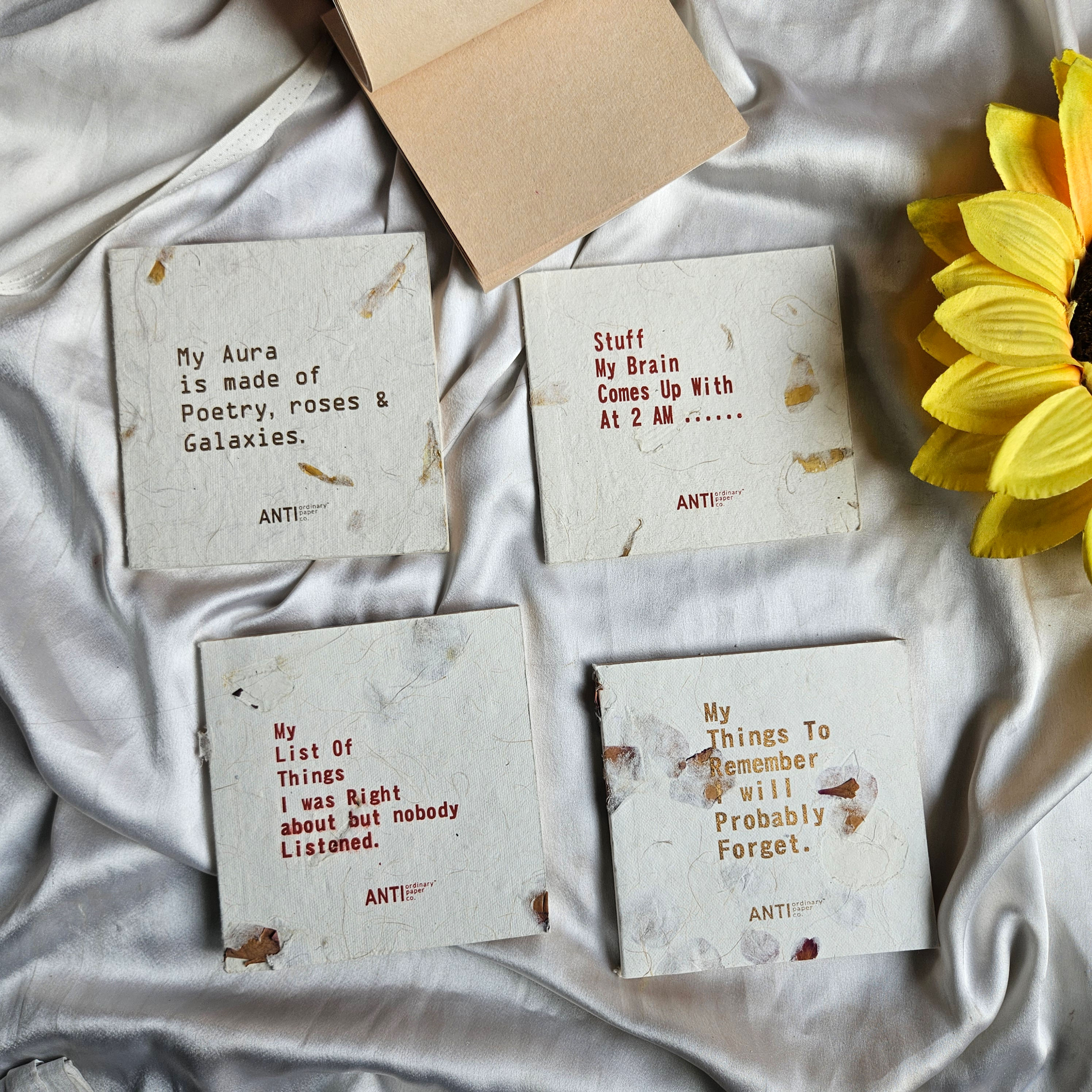 Handmade Paper Diary "Pack of 4"