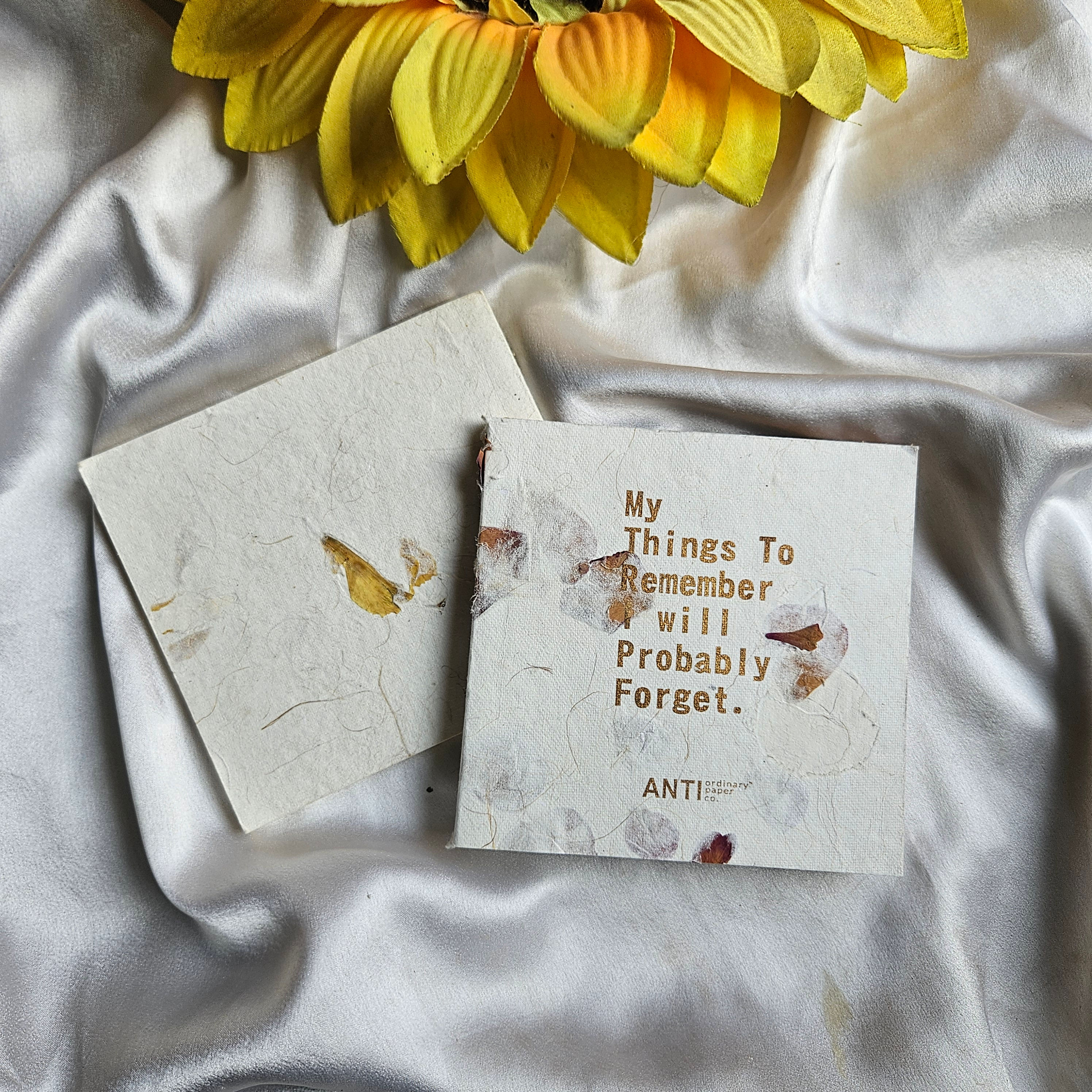 Handmade Paper Diary "Things to Remember"
