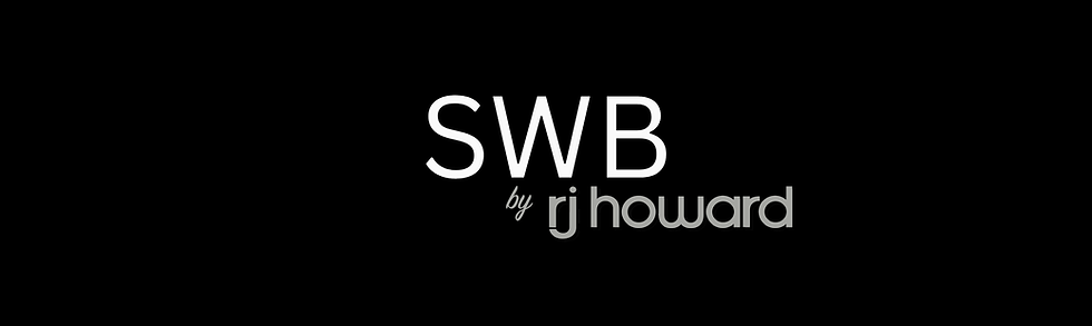 Black graphic with the text “SWB by rj howard” in clean white and grey typography. “SWB” stands for Short Wheelbase