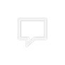 A white speech bubble icon is centered on a navy blue backdrop, evoking a sense of communication and dialogue. Its clean, sharp edges suggest clarity of voice and thought, while the dark background provides a visual pop, drawing attention to the symbol of conversation and idea exchange