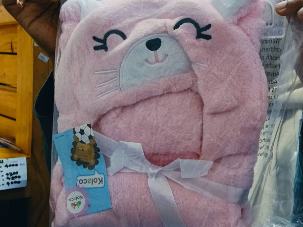 Kolaco Pink Hooded Baby Blanket